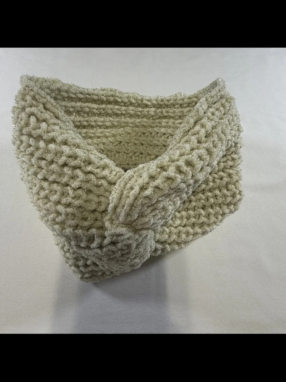 Chunky Knit Twist Headband - Cream